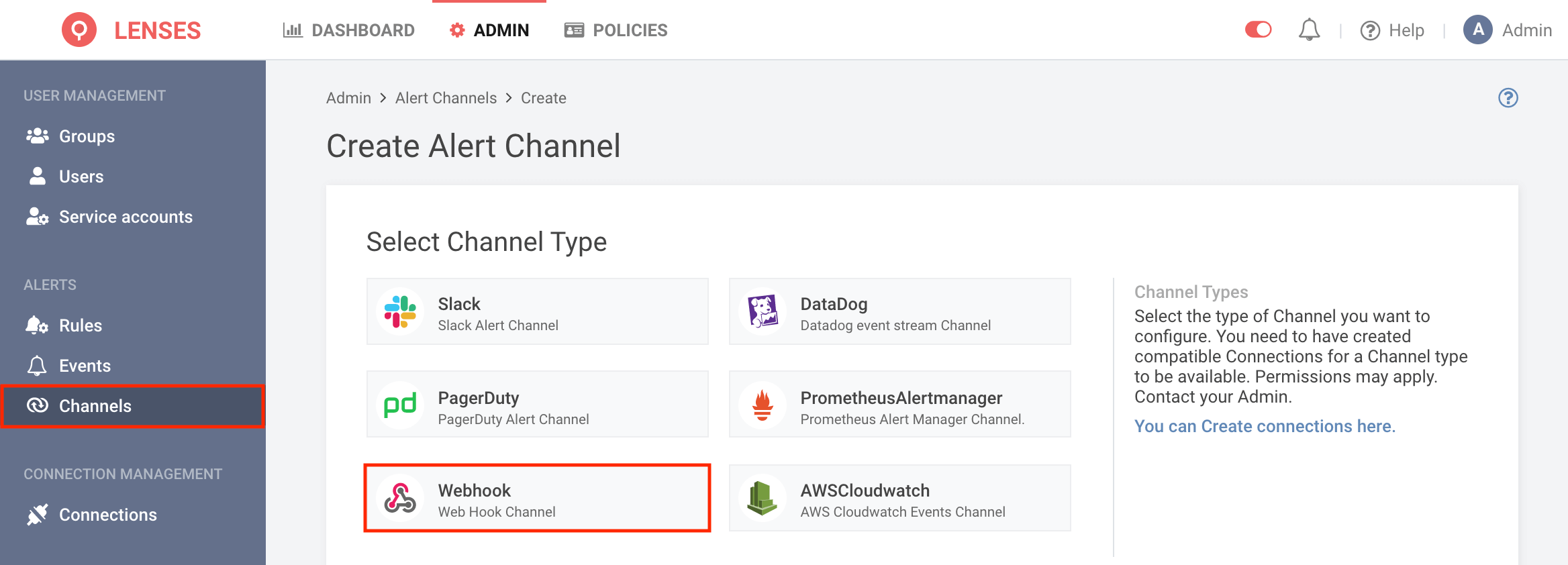 Webhook channel for Microsoft Teams